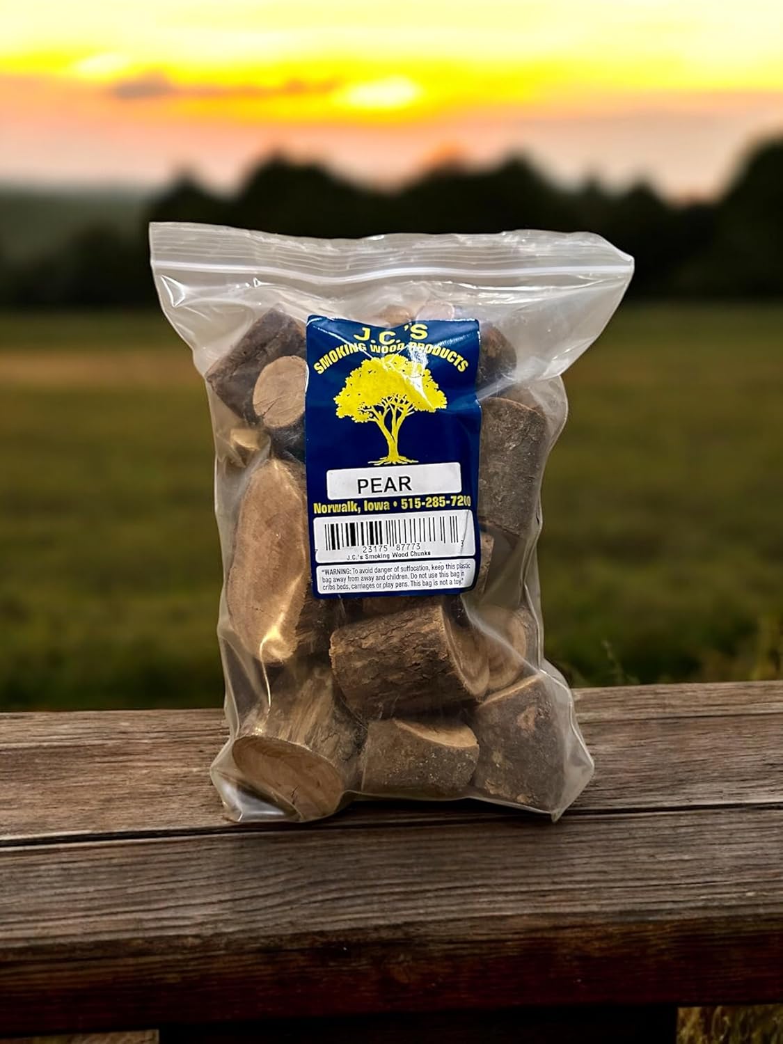 J.C.'s Smoking Wood Chunks - Gallon Sized Bag - Pear 12PK