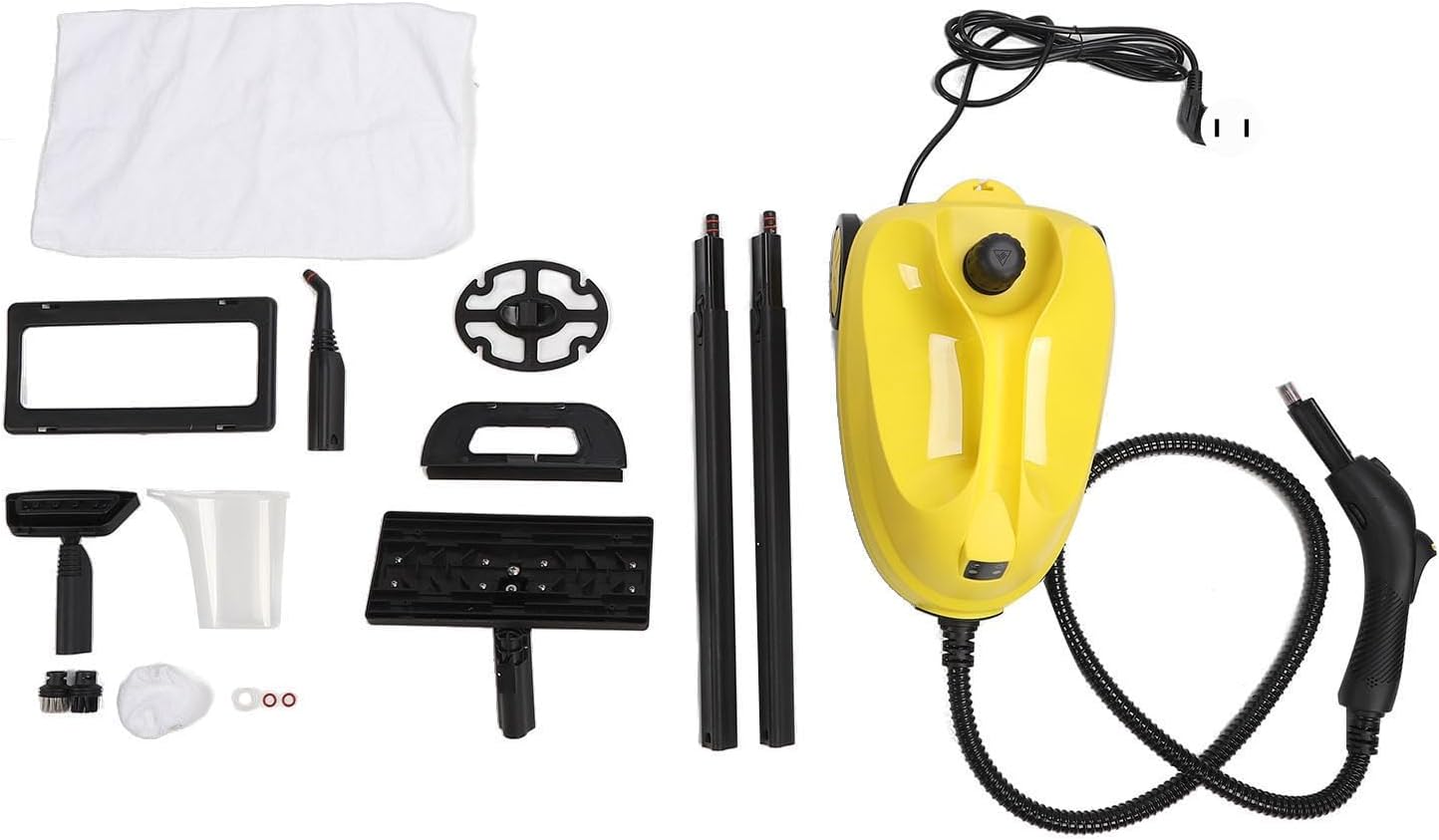 Steam Cleaner, 1.8L 2000W Home Steam Cleaner Set, High Temperature High Pressure Steam Cleaner for Home, for Upholstery, Kitchen, Carpets, Grout and Tile(US 110-120V)