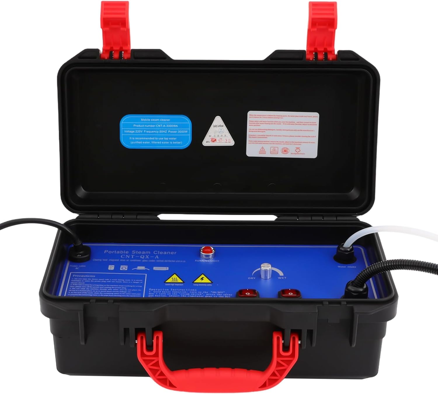 3-in-1 Handheld Steam High 1700W 110V Pressure Steam Cleaner Cleaner High Pressure Car Detailing Cleaning Machine High Temp Portable Bathroom Power Cleaning Machine 3-5 bar