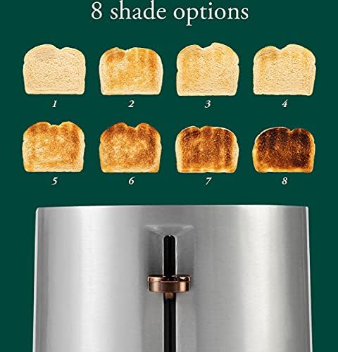 Café Express Finish 2-Slice Toaster | Extra-Wide Slots, Extra Lift for Waffles, Pastries, Texas Toast & More | 4 Pre-Set Functions, 8 Shade Options | Countertop Kitchen Essentials | Matte White