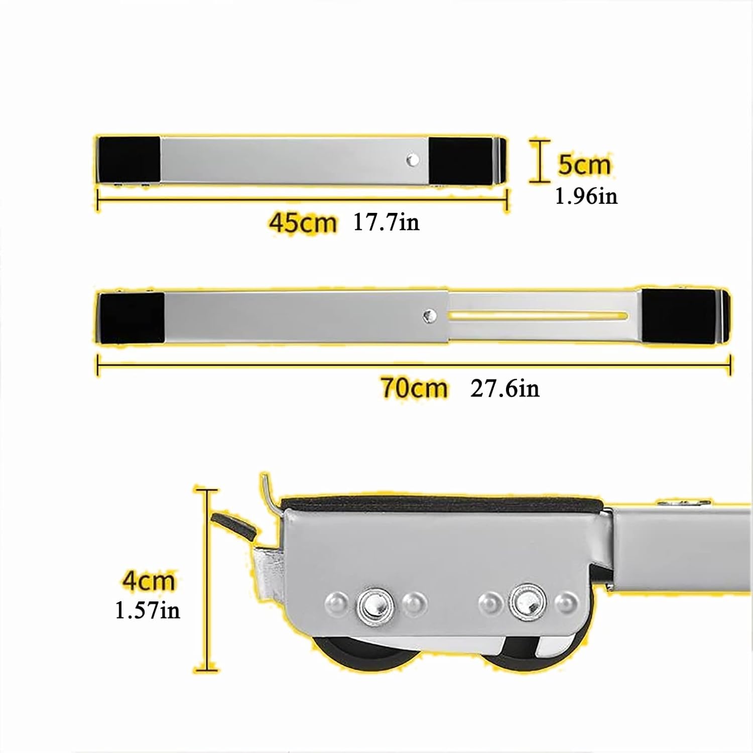 Movable Washing Machine Stand Base with Brake,Telescopic Furniture Dolly Stand with 24 Wheels,Non-Slip,Portable Mobile Rolle Cart for Dryer Fridge Laundry Washer (Color : Silver)