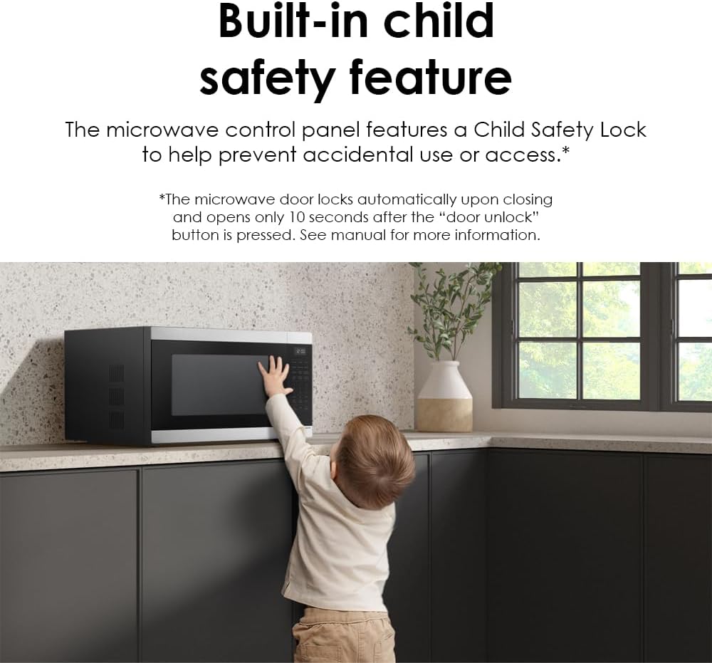 SAMSUNG 1.9 cu. ft. Countertop Microwave with Sensor Cooking, Matte Black Stainless Steel, MS19DG8500MTAA