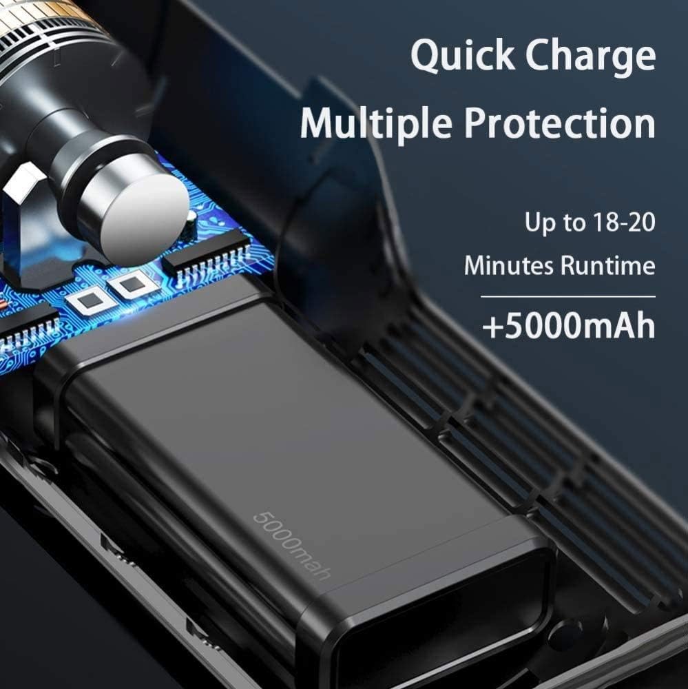 Handheld Car Powerful Suction Hand Cleaner, 5300Pa Hand Vacuum with Powerful Cyclonic Suction, Portable Vacuum Cleaner for Pet Hair, Dust, Gravel, Home Cleaning