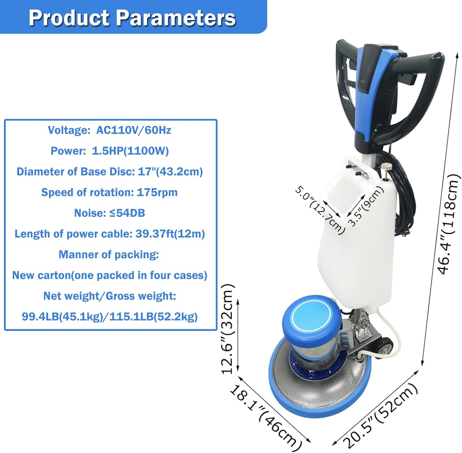 INTSUPERMAI Commercial Floor Buffer Industrial Floor Polisher Buffer Machine 17