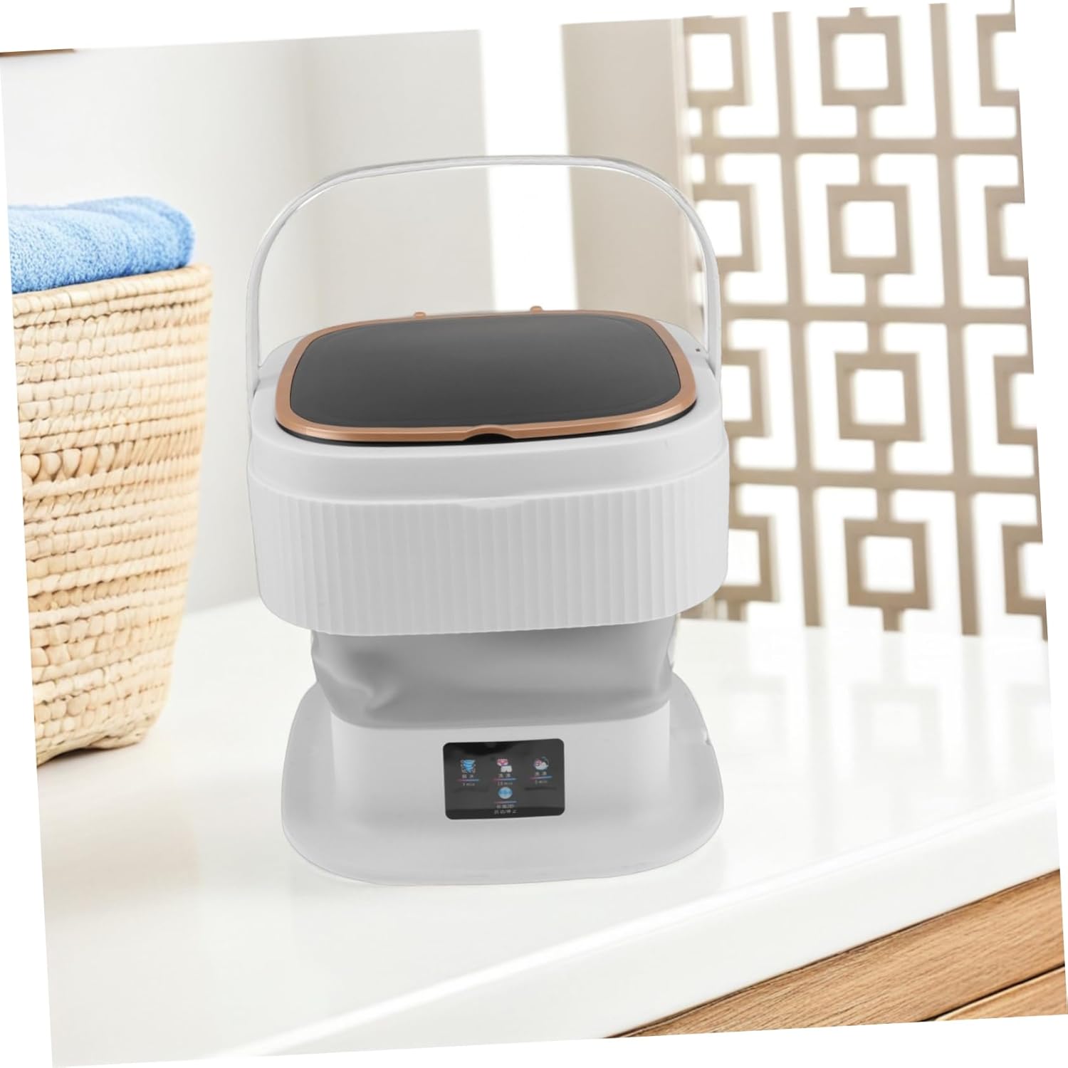 NUOBESTY Portable Mini Washing Machine Clothes Washer for Clothes Underclothes for Apartments Travel Efficient Deep Cleaning Space-saving Design