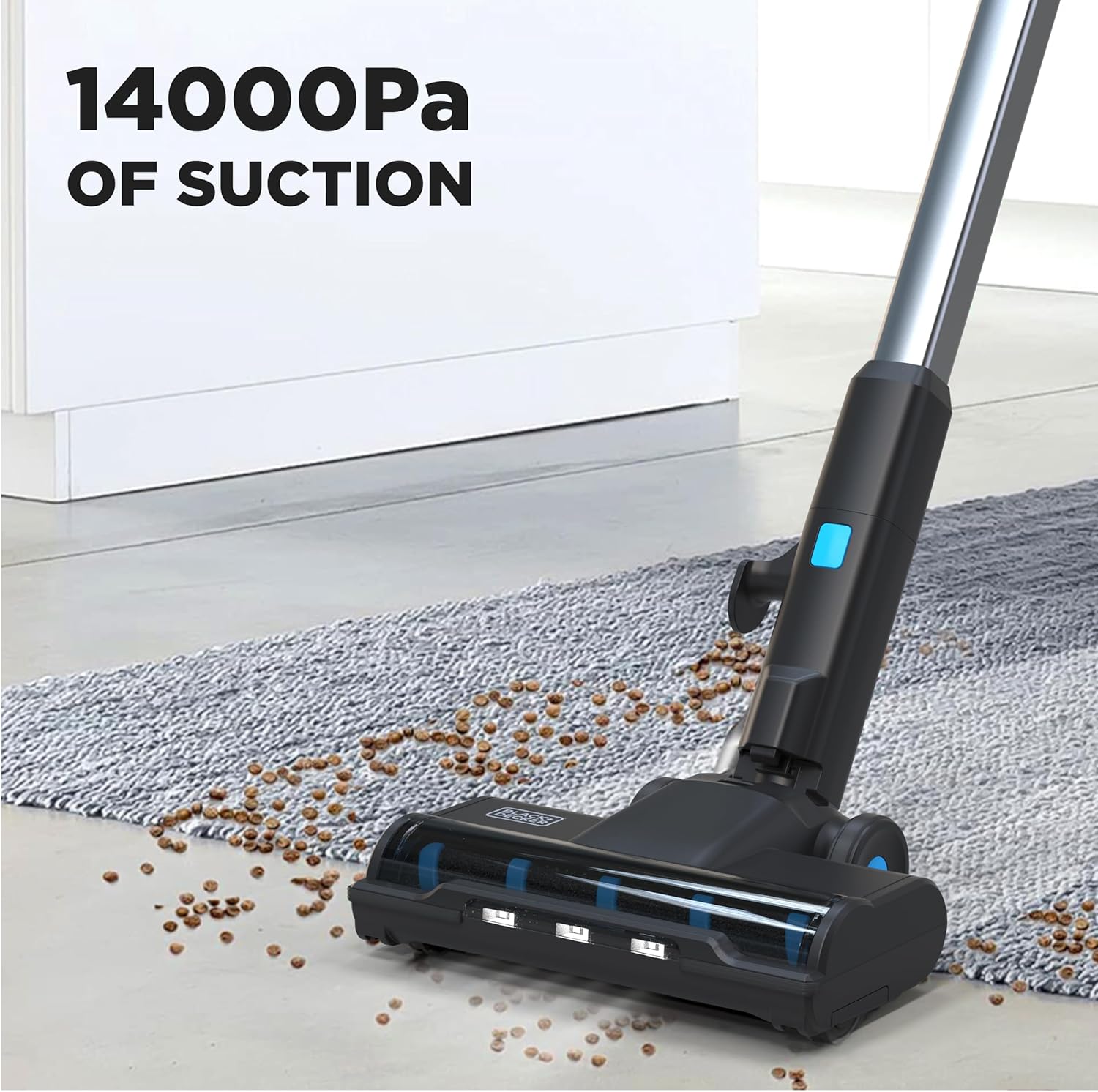 BLACK+DECKER Powerseries+ Corded 3 in 1 Stick Vacuum, Upright to Hand-Vac Multi Surface, LED Floor Head, HEPA Filtration, Powerful 14k Pa,for Hard Floor, Low Carpet, Pet Hair Home & Office use, Black