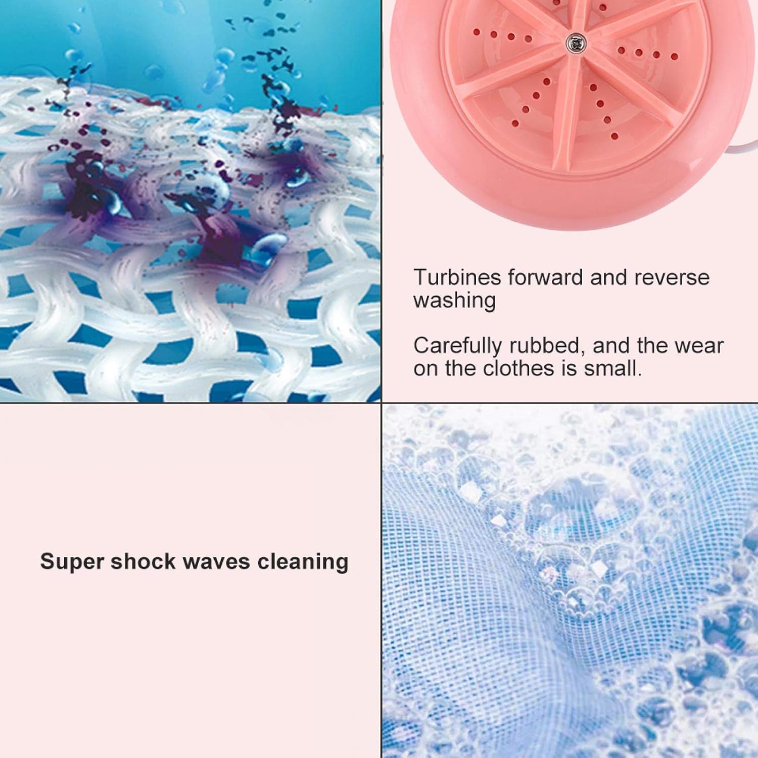 Electric Washing Machine, Portable Washing Machine, for Home Baby Blothes Washing Outdoor Wash Underwear()