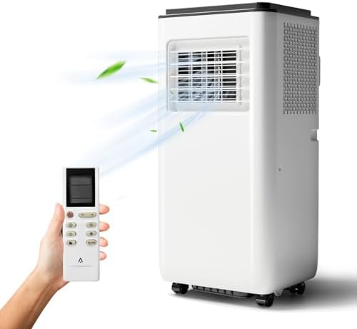 Portable Air Conditioner, 8000 BTU AC Unit for Rooms Up to 350 Sq.Ft with Remote Control and Digital Display, 3-In-1 Freestanding Air Conditioner with Cool, Dehumidifier and Fan Mode