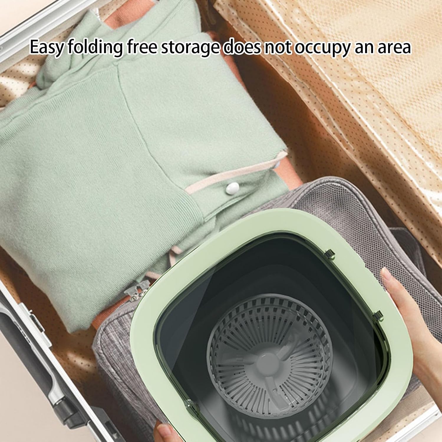 Lightweight Portable Miniature Washer Foldable Washing Machine For Travel And Apartment Laundry 11L Laundry Appliance Lightweight Underwear Washer