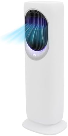 KOLHGNSE 3-in-1 Cooling Heating Fan, 1800W PTC Portable Air Conditioner Fans Remote Control with Humidifier, 3 Speeds 90° Oscillation, Quiet Floor Standing Fan for Bedroom Living Room (White)