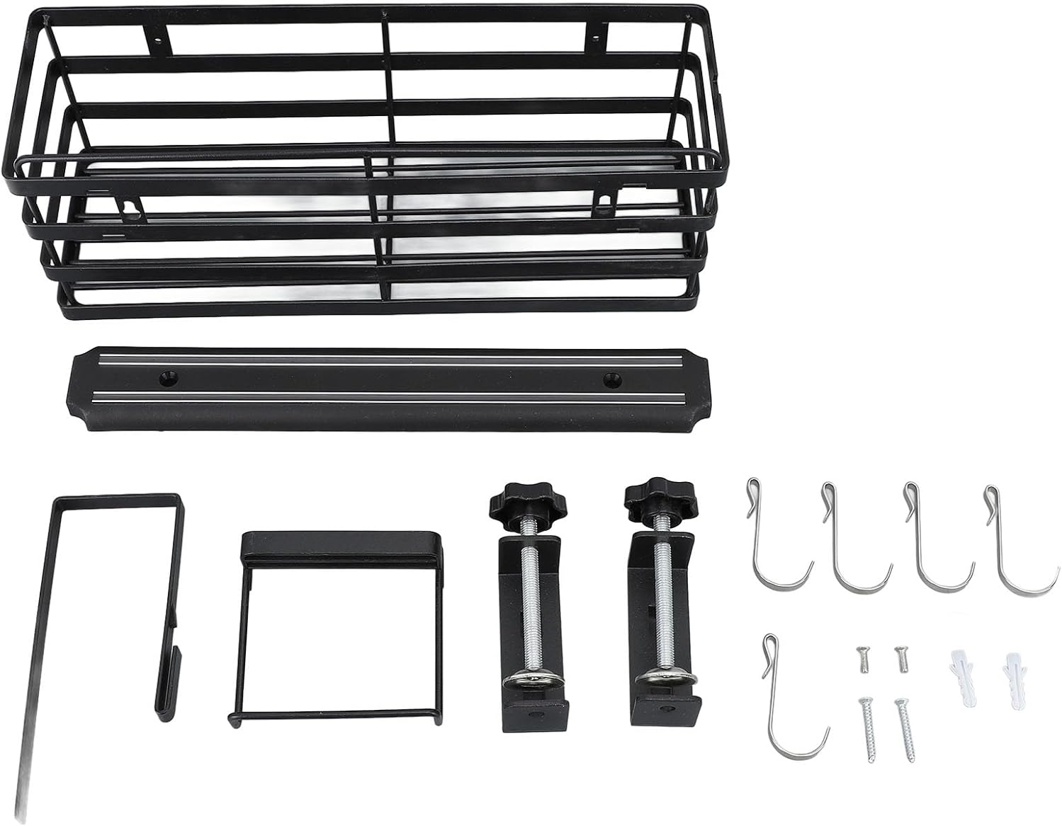 Griddle Organizer, Portable Griddle for Outdoor BBQ, Magnetic Tool Holder with Knife and Paper Towel Storage, Space Saving Design for 28in and 36in Baking Pans,