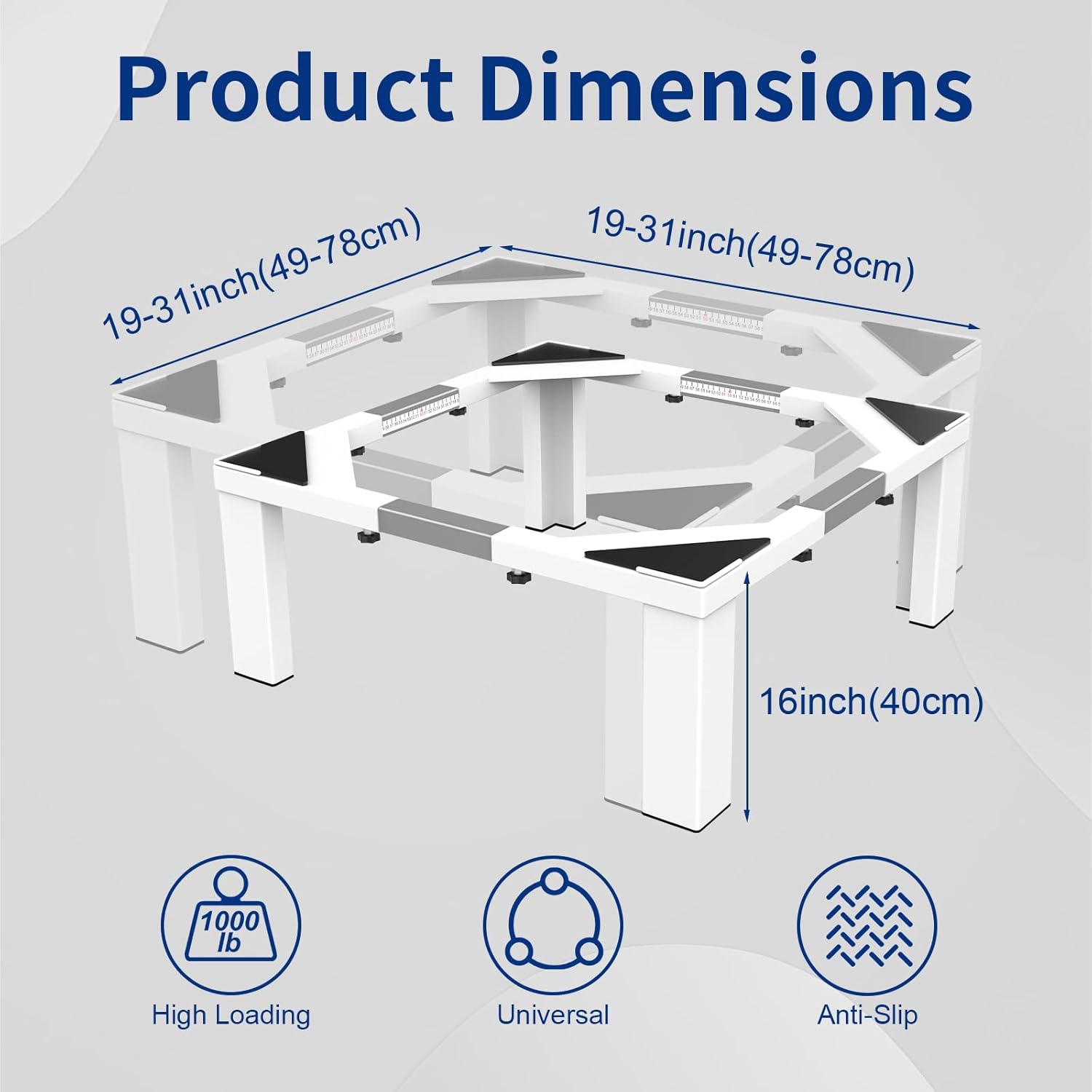 Heavy-Duty All Steel Laundry Pedestal 16