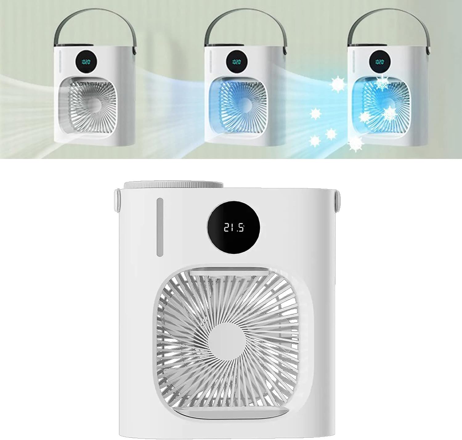 Portable Air Conditioners, Mini Air Conditioner 900ML 3 Speeds Low Noise Cooling Humidifying USB Portable Air Cooler For Home