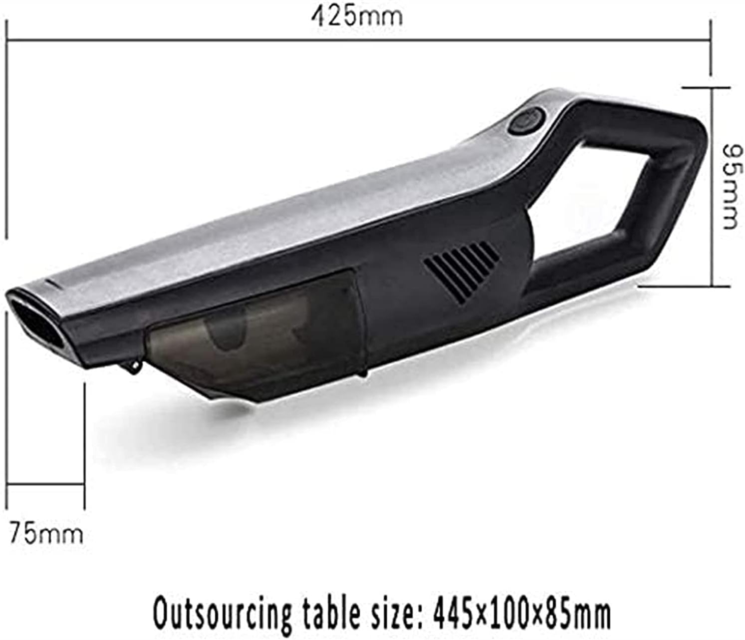 Cordless Car Vacuum Hand-held Vacuum Cleaners USB Charging-Pet Hair Vacuums Powerful Suction Wet/Dry Lightweight Vac for Car Home Carpet Cleaning (Black)