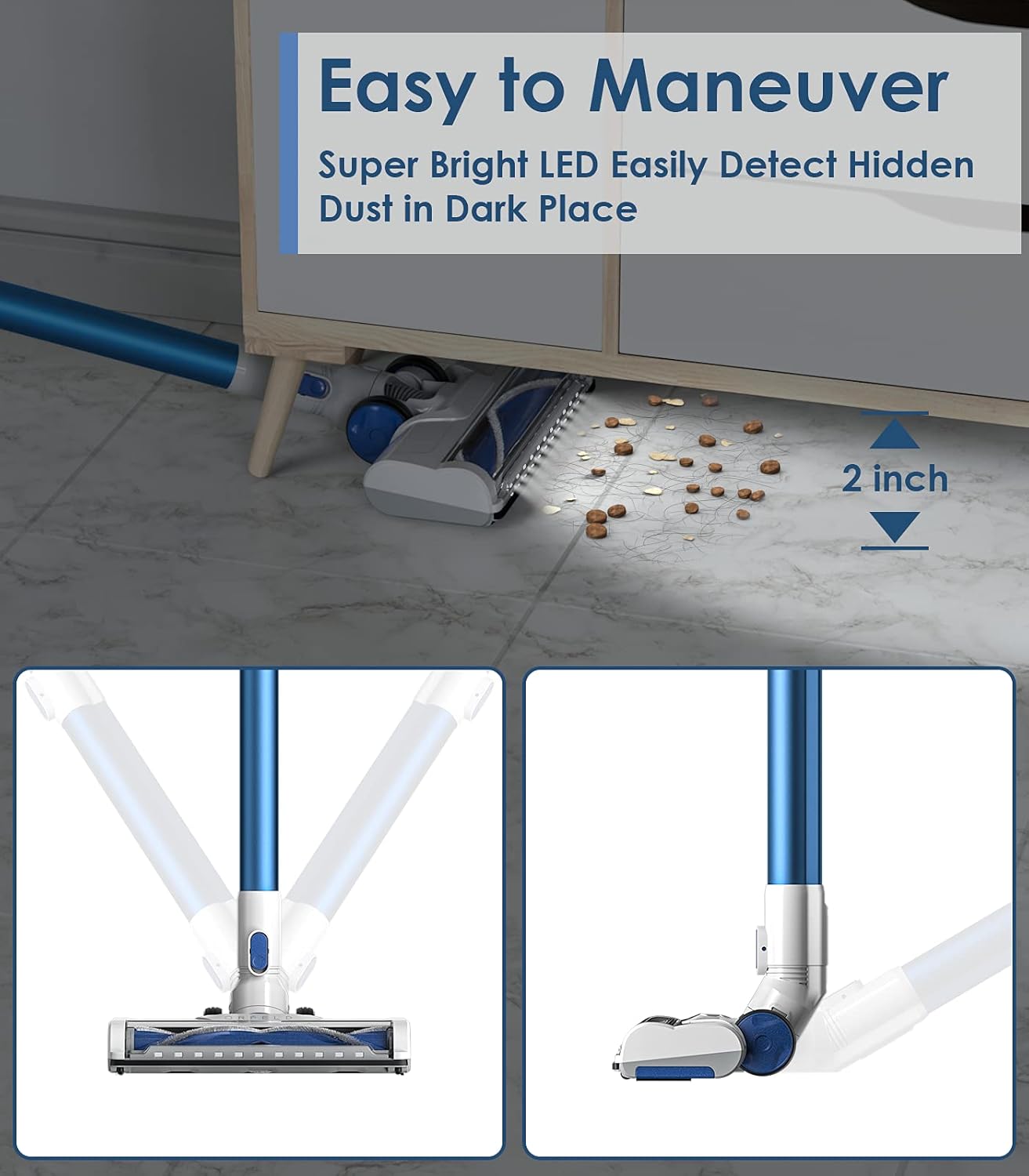 Cordless Vacuum Cleaner (Blue)