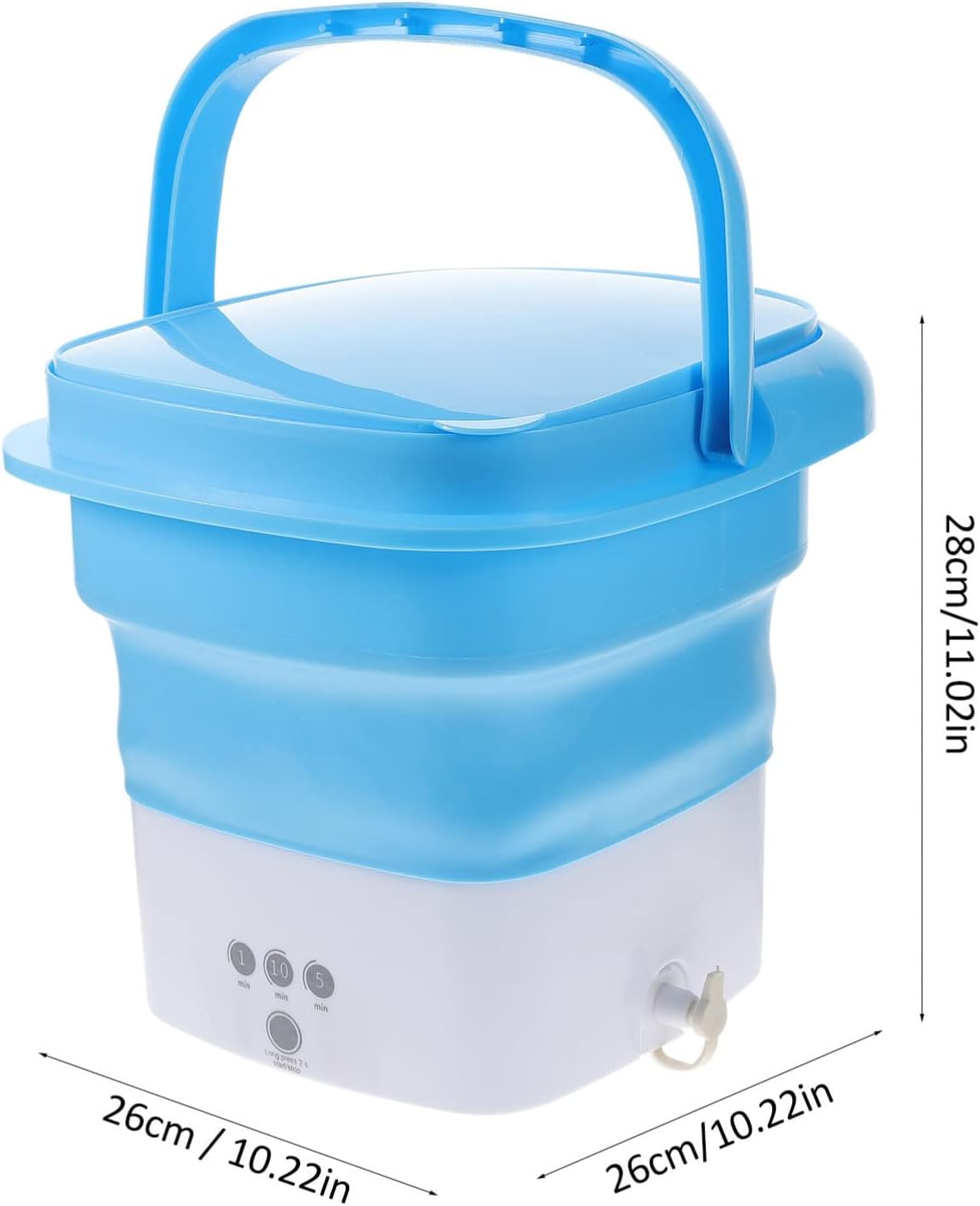 VILLCASE Portable Folding Washing Machine Capacity Modes High-frequency Scrubbing for Underwear Lightweight Clothes for Camping Travel Apartments