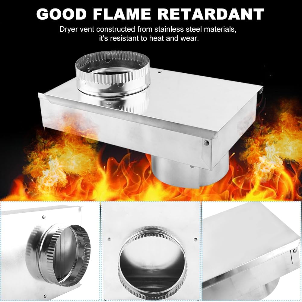 Periscope Dryer Vent Magnetic Dryer Vent Tight Space Dryer Vent Hose for Dryers Laundry Room Save Space with 3 Clamps and Aluminum Foil Tape (COLOR:Silver)