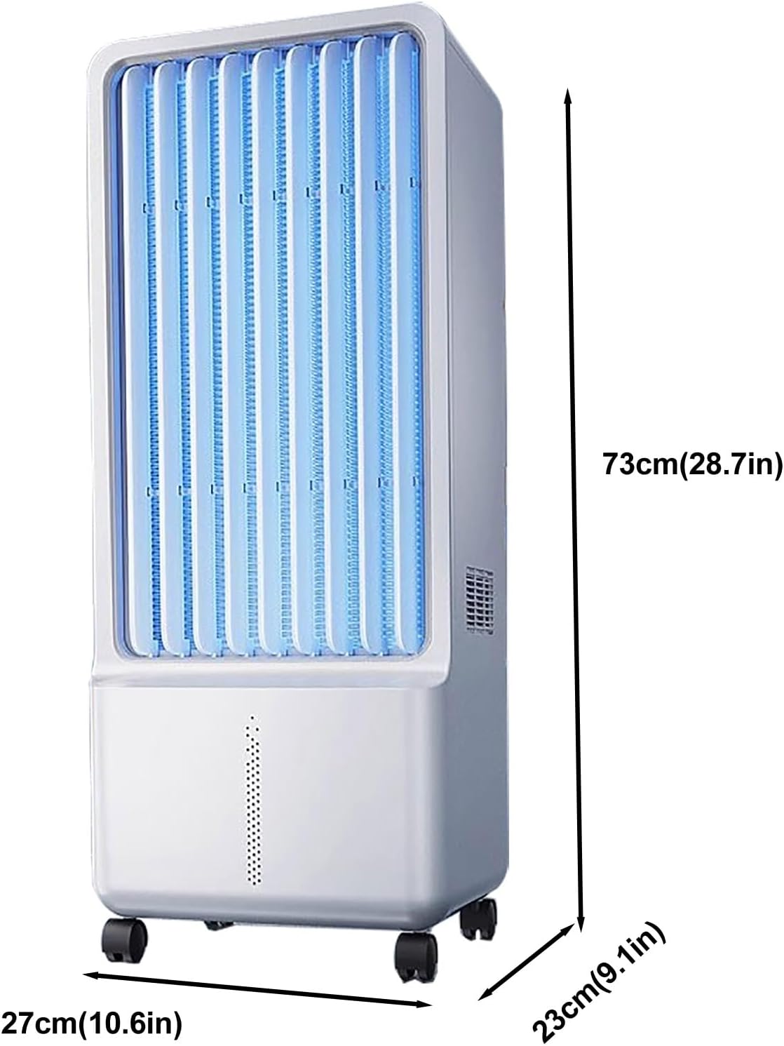 Portable Air Conditioner, Semiconductor Cooling Unnecessary Ice Packs, 5-7 L Tank, 7.5 H Timer