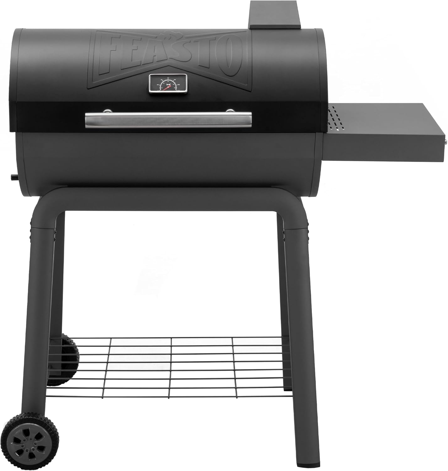 BBQ Charcoal Grill with Side Table, 30-In Heavy Duty Outdoor BBQ Grill with 647 Sq. In Cooking Area for Outdoor Barbecue in Backyard, Patio and Parties, Black