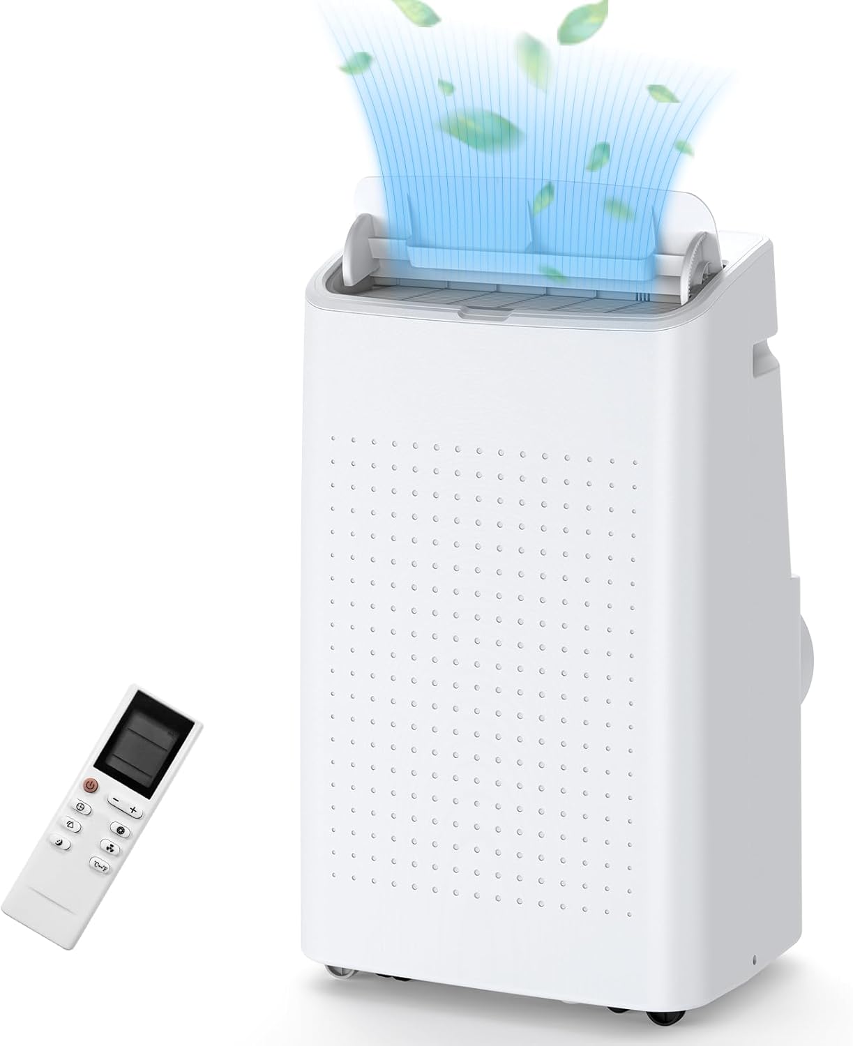 GlowSol 14,000 BTU Portable Air Conditioner: Cools 750 Sq.Ft, Ultra-Quiet 53dB, 3-in-1 w/Fan & Dehumidifier - Remote Included for Bedroom