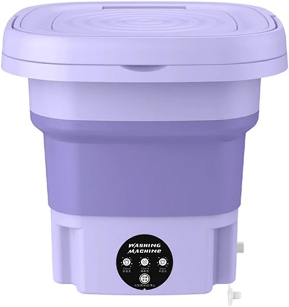 8L Portable Small Foldable Washing Machine With Spin Dryer Compatible With Socks Underwear Panties Washer Household Mini Washing Machine(8pcs,US)
