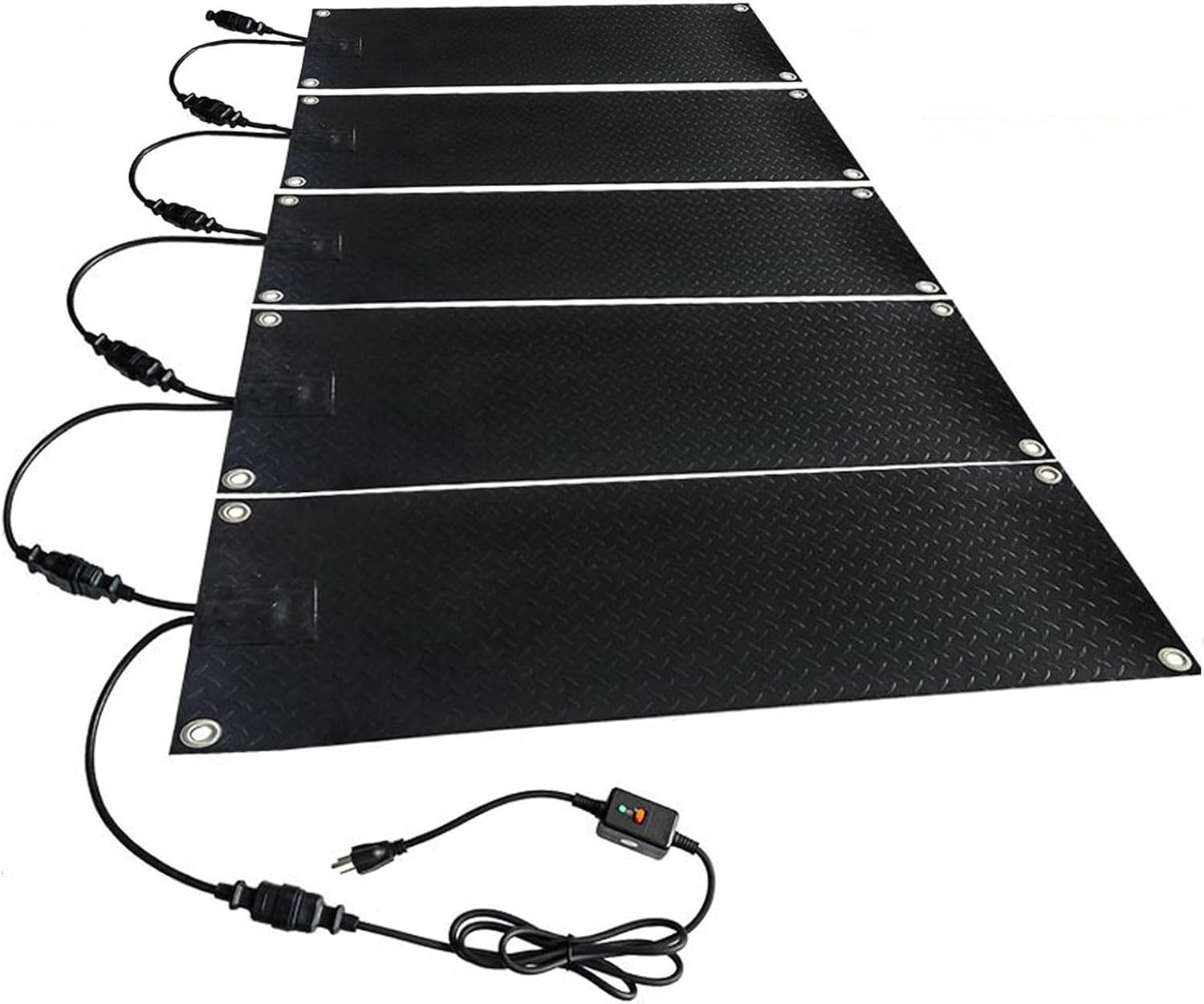 Heated Snow Melting Mats for Entrances, Outdoor Non-Slip Heated Outdoor Walkway Mat Driveway Pad, Winter Snow Mat,Winter Removal and Ice Melt Products,10x48'',5 Pcs