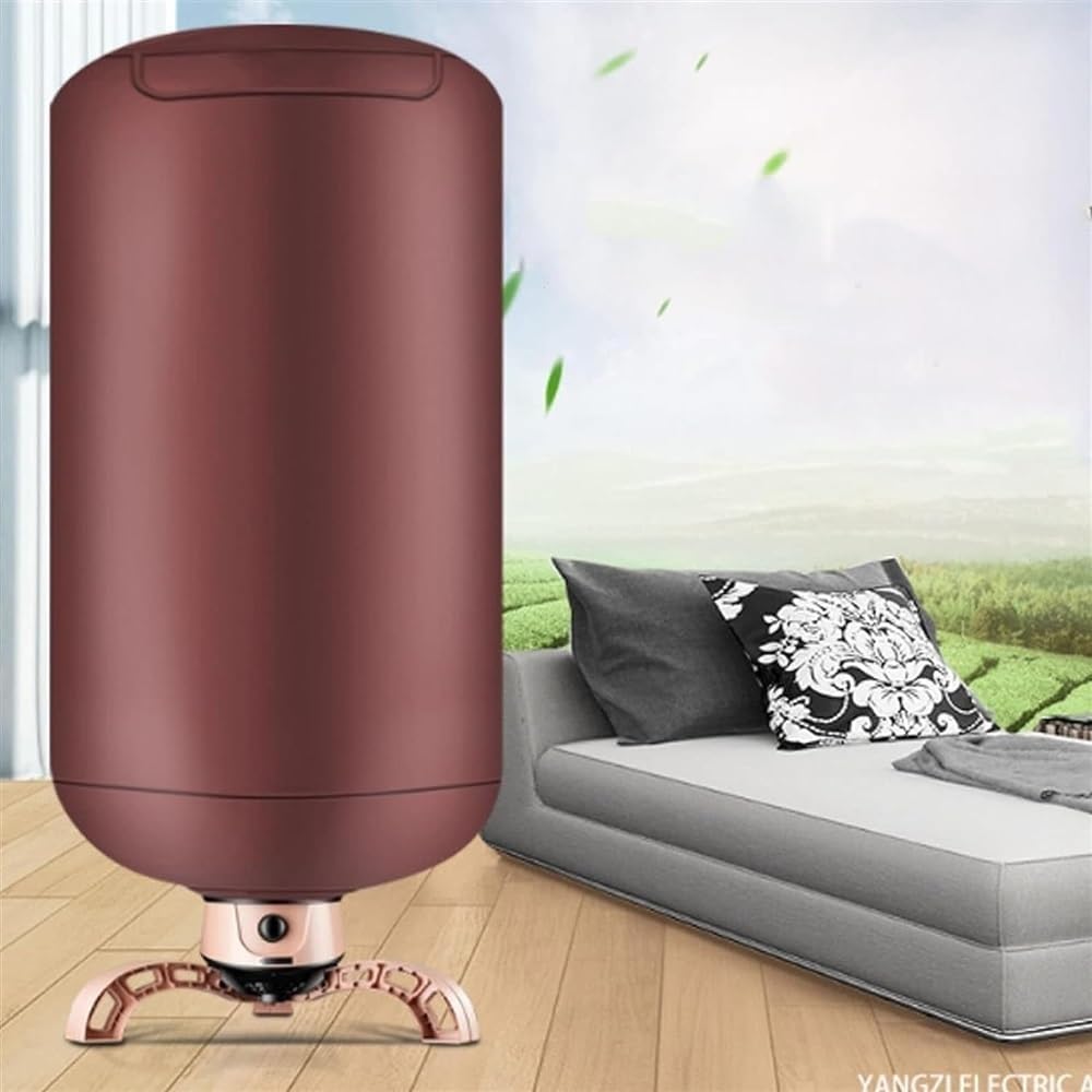 Stand Style Clothes Dryers Indoor, 220v/900w Folding Mini Drying Rack with Constant Temperature 65±5℃ Weight Capacity 15kg One-Button Rotation to Adjust Temperature 0-180° Temperature Range