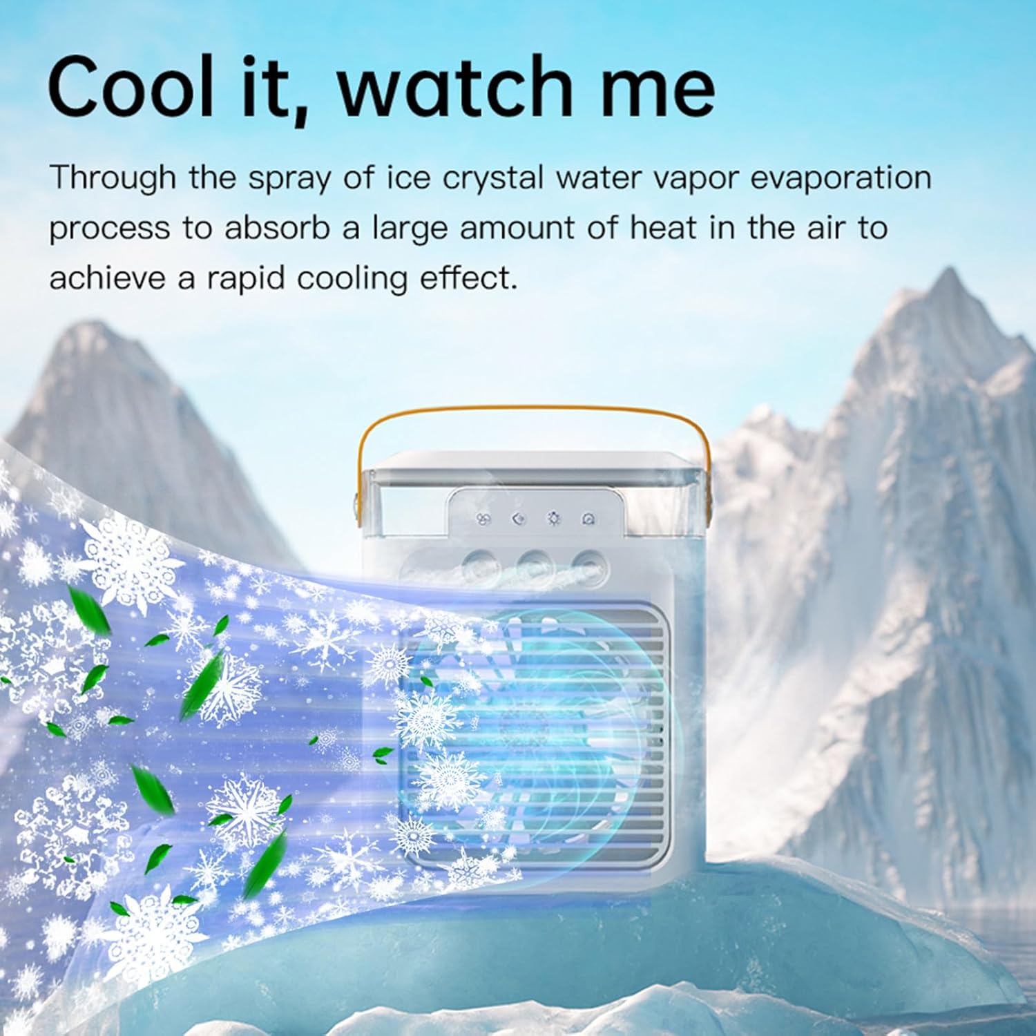 Portable Air Conditioners No Windows, Small Mini Ductless Portable Room Air Conditioner, 3 Wind Speed Portable ac Unit, Air Cooling Fan, 3H Timer Air cooler for Bedroom, Room, Office