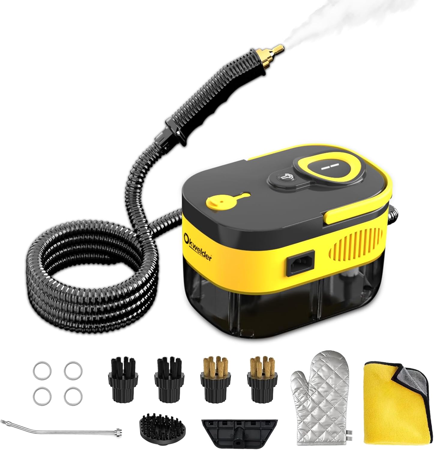 Steam Cleaner with 6 Adjustable Settings，1500W Portable Handheld Cleaner with 15-Second Fast Preheating, Suitable for Kitchen, Bathroom, and Home Cleaning, and Includes 15 Cleaning Accessories.