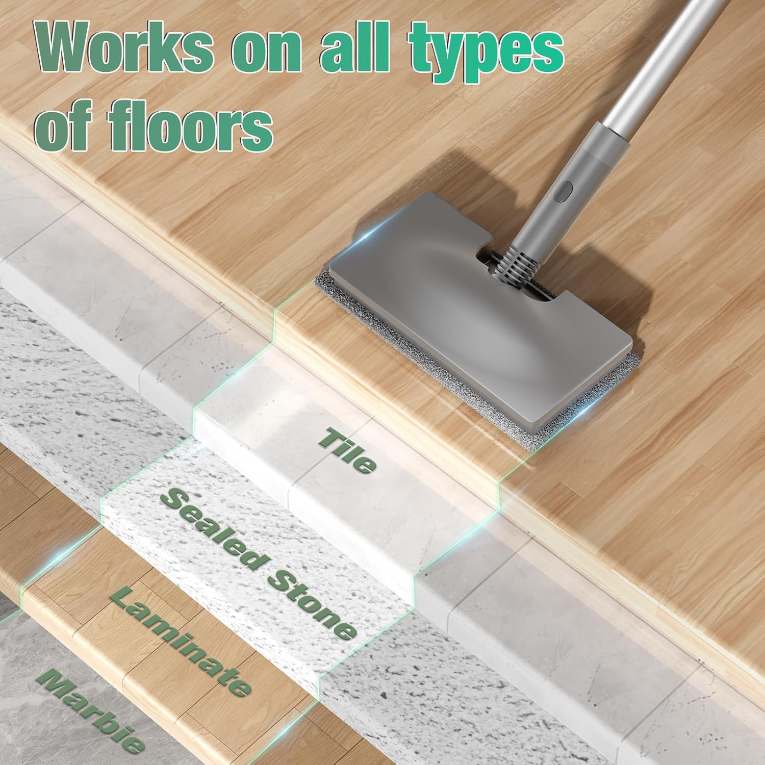 11-in-1 Steam Mop - Detachable Handheld Steam Cleaner with 380mL Tank, 260℉ Floor Steamer for Hardwood, Tile, Grout, Windows, Bath & Kitchen - 3-Level Steam Control, Multi-Purpose Floor Steam Cleaner