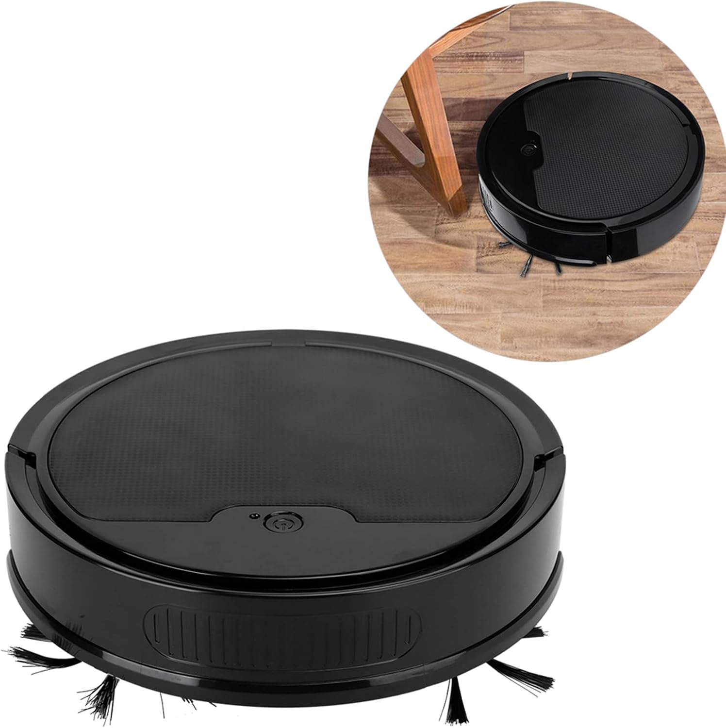 1600Pa 3000mAh 3in1 USB Charging Smart Vacuum Cleaner Sweeper Efficient for Home Use (Black)