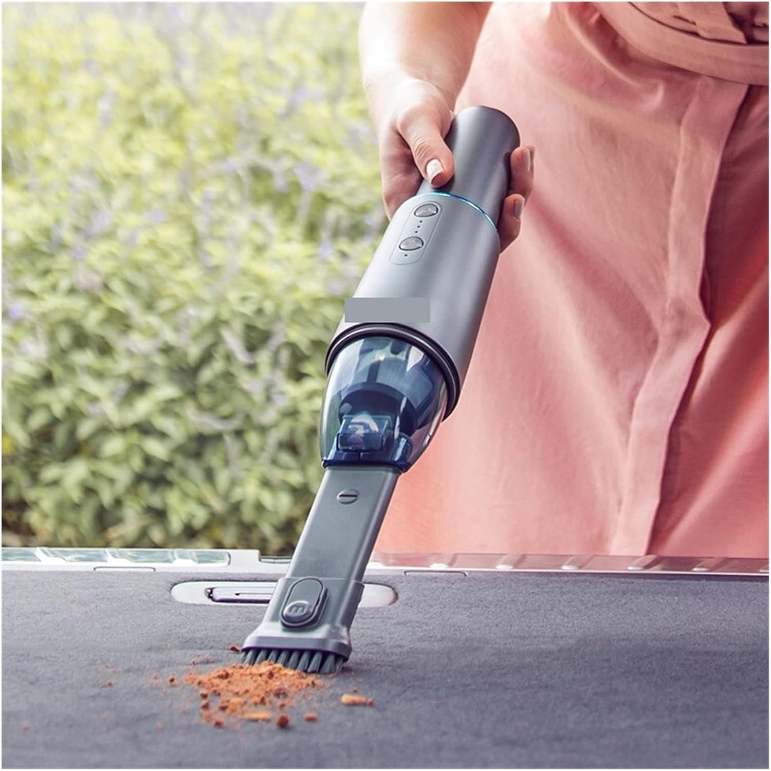 Cordless Car Vacuum Cleaner 2000mAh*2 Battery Handheld Cleaning Wireless Vacuum Cleaner with Filter Element (Color : A)