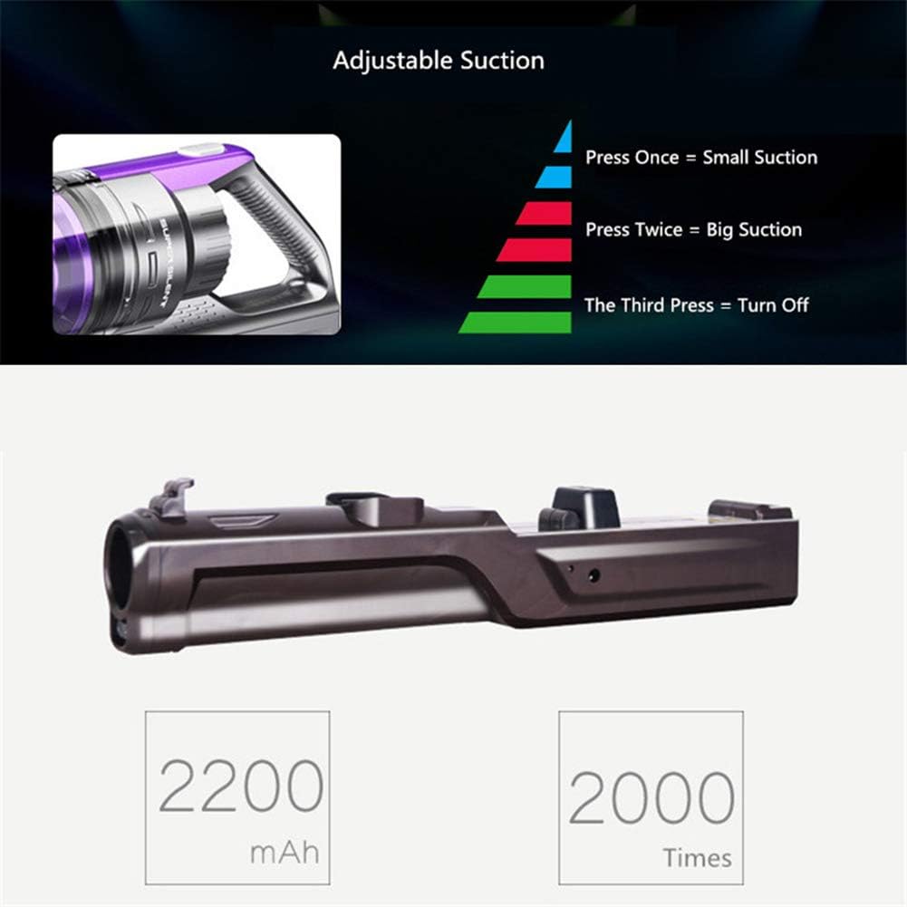 Cordless Vacuum Cleaner 2 in 1 Handheld Stick Vacuum with LED Motorized Brush 8000Pa Strong Suction Lightweight Handheld Upright Vacuum Cleaner for Hard Floor Carpet Pet