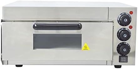 TECHTONGDA Commercial Pizza Oven Convection Oven 2KW Single Electric Commercial Bread Machine with 2 Thermostats