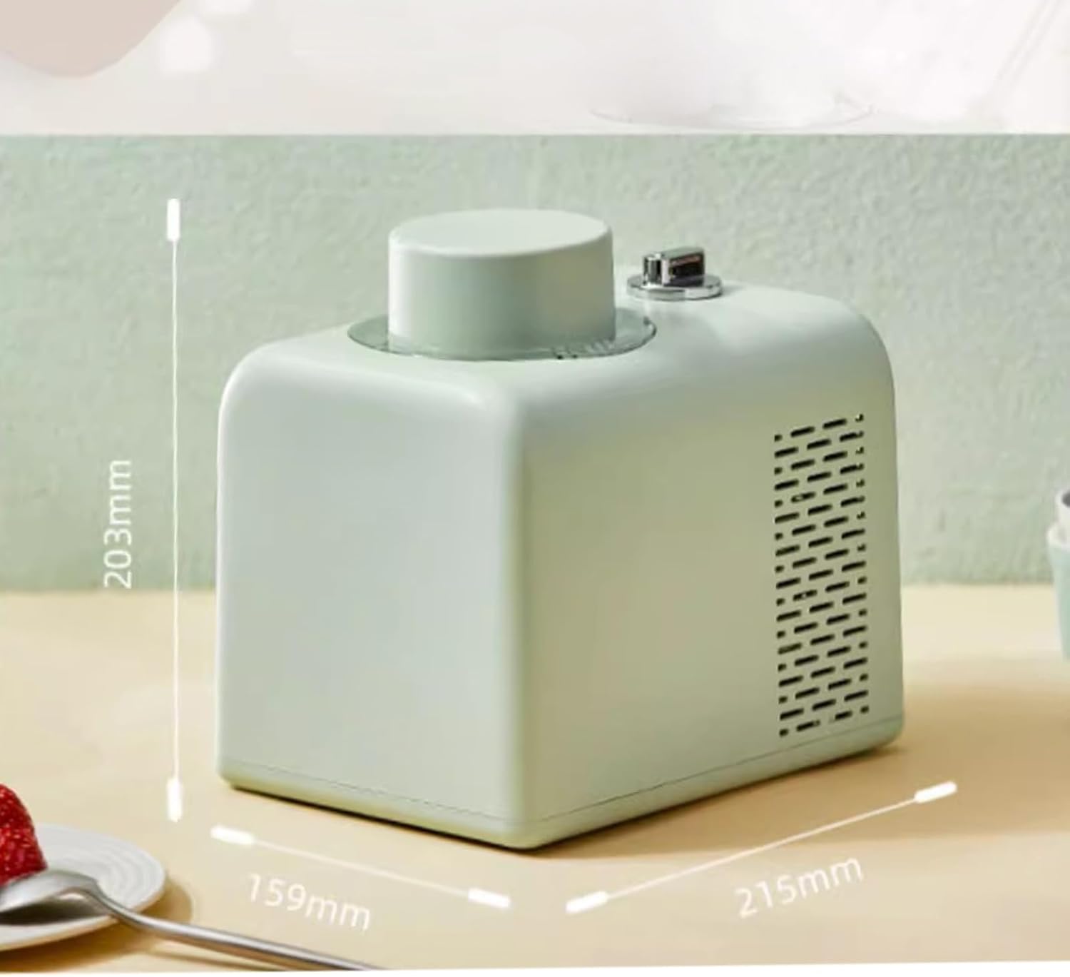 Ice Cream Maker Ice Cream Machine Household Small Automatic Children Fruit Ice Cream Machine One Key Refrigeration Simple Knob Operation Table Top Ice Cream Machine，Fun Kitchen Appliance