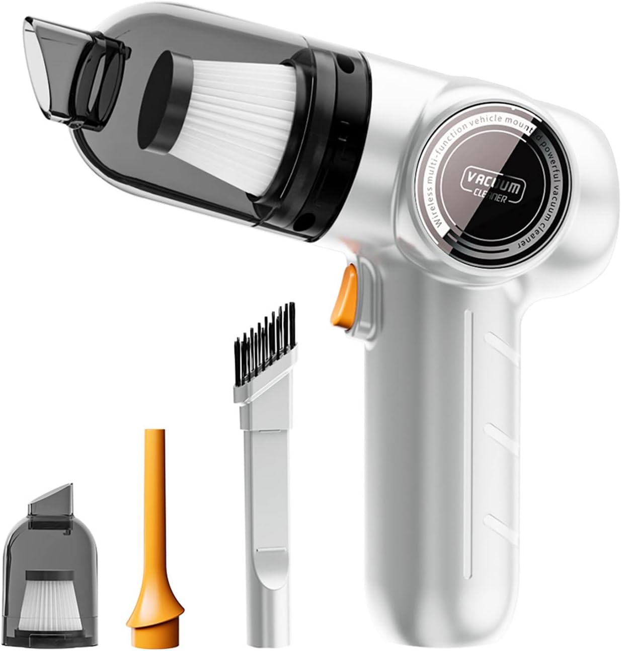 Cordless Car Vacuum with Powerful Suction, Blowing and Vacuuming 2 in 1 Vacuum Cleaner, Keyboard Cleaner, USB Rechargeable, Lightness & Cordless, Long Lasting Battery