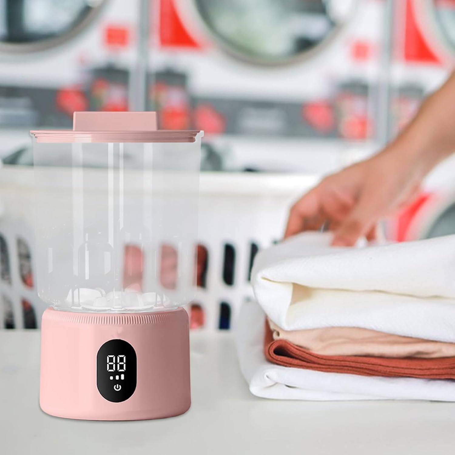 Washing Machines - Underwear Washing Machine | Portable Panty Washer | Small Laundry Machines For Dorm | Cordless Travel Mini Washing Device For Delicate Fabrics, Towels, Socks, Baby Clothes