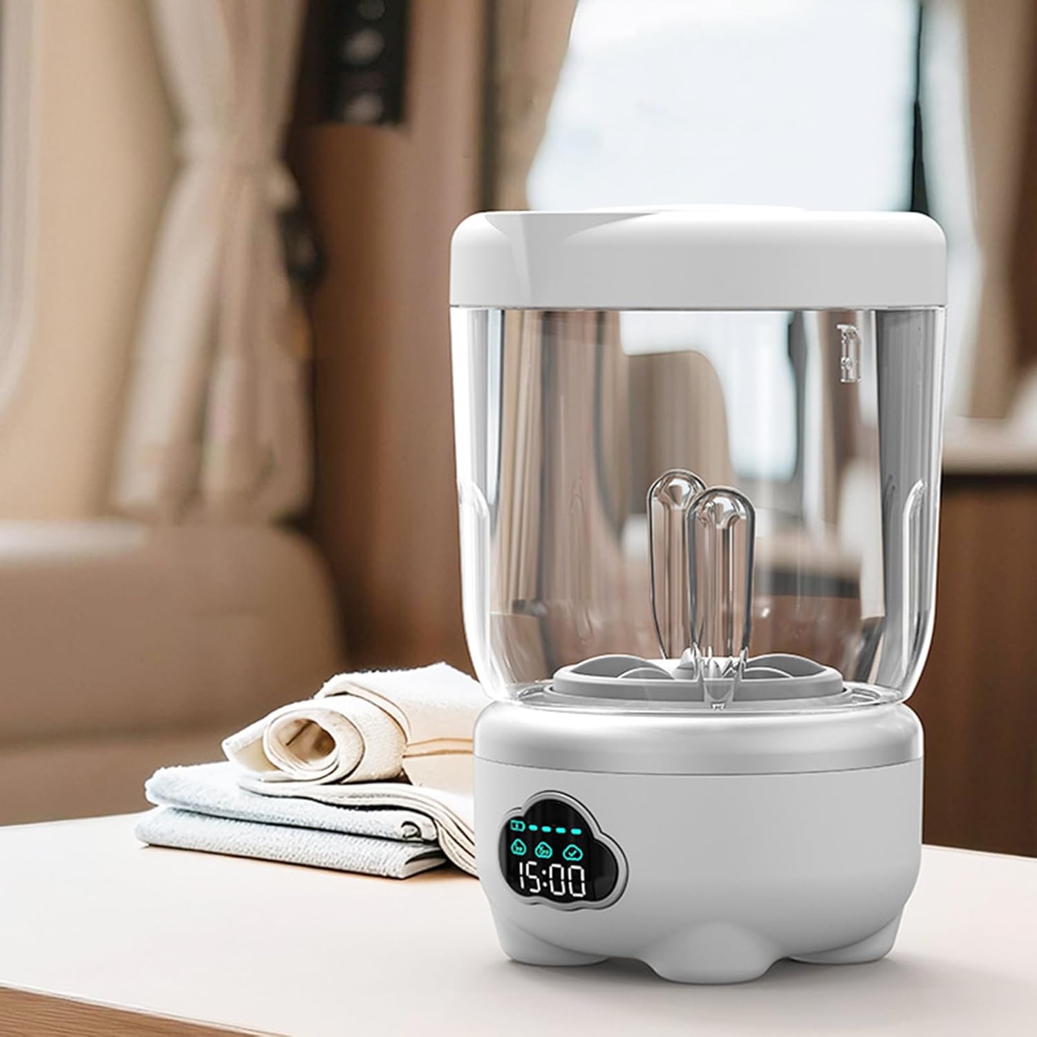 Mini Washing Machine - 1.6l Rechargeable Underwear Washer | Panty Washing Machine for Apartment Home Dormitory Camping Travel Socks Delicate Fabrics Towels Laundry