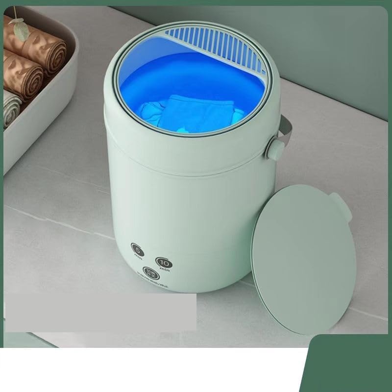 Blue Light Underwear Washing Machine Mini Socks Washing Semi-automatic Dormitory Dedicated,for Travel,Camping, RV & Dorms(Green)