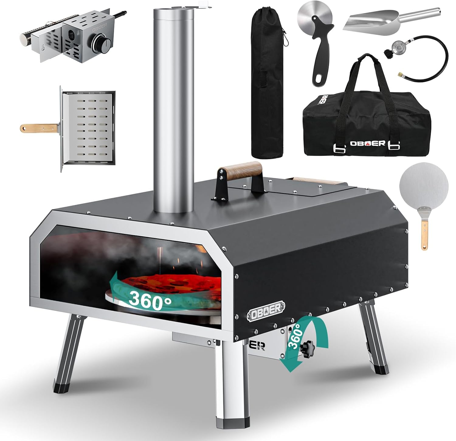 NAIZEA Pizza Oven - Outdoor Indoor Pizza Ovens, 16