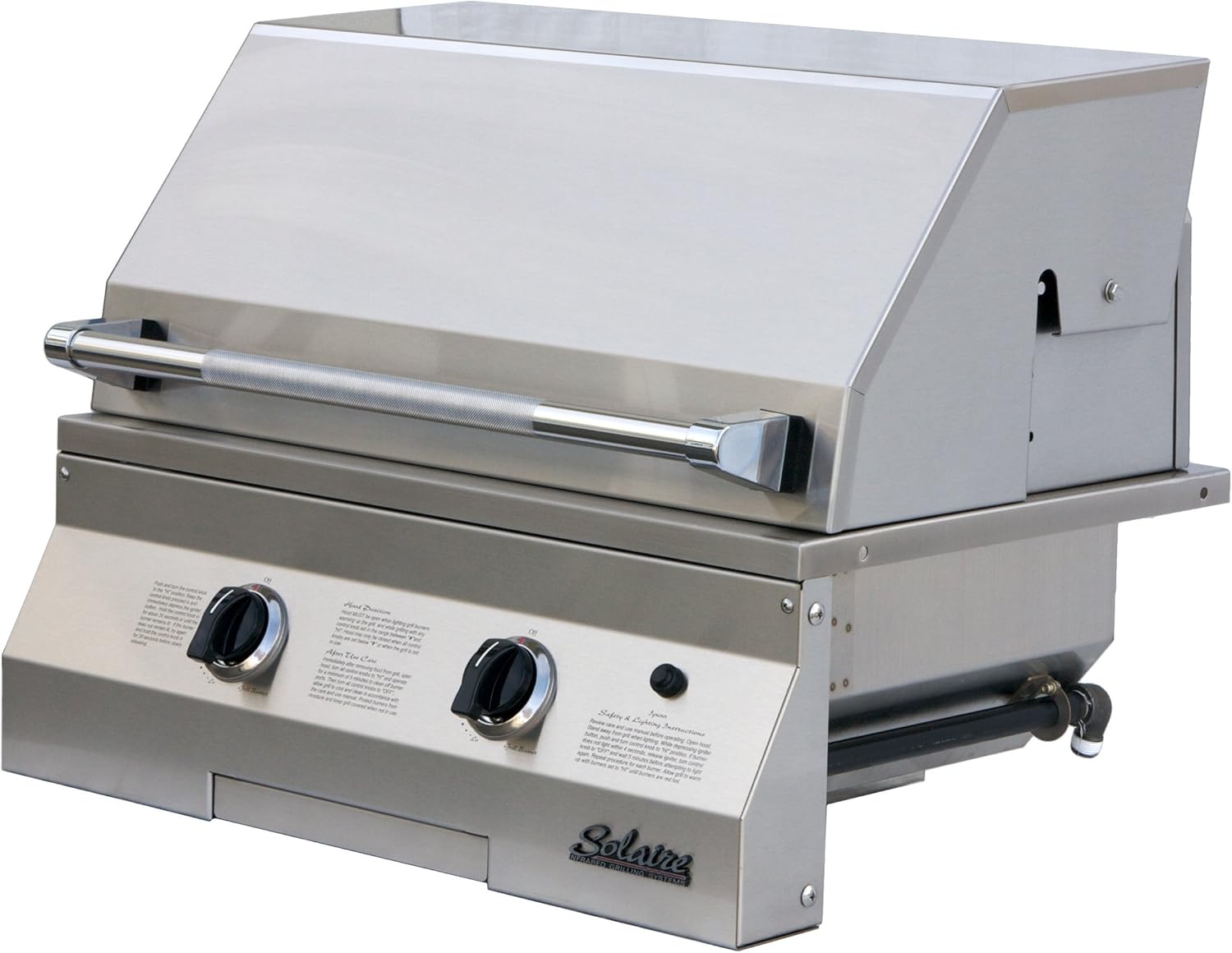 Solaire 27-Inch Basic InfraVection Propane Built-In Grill, Stainless Steel