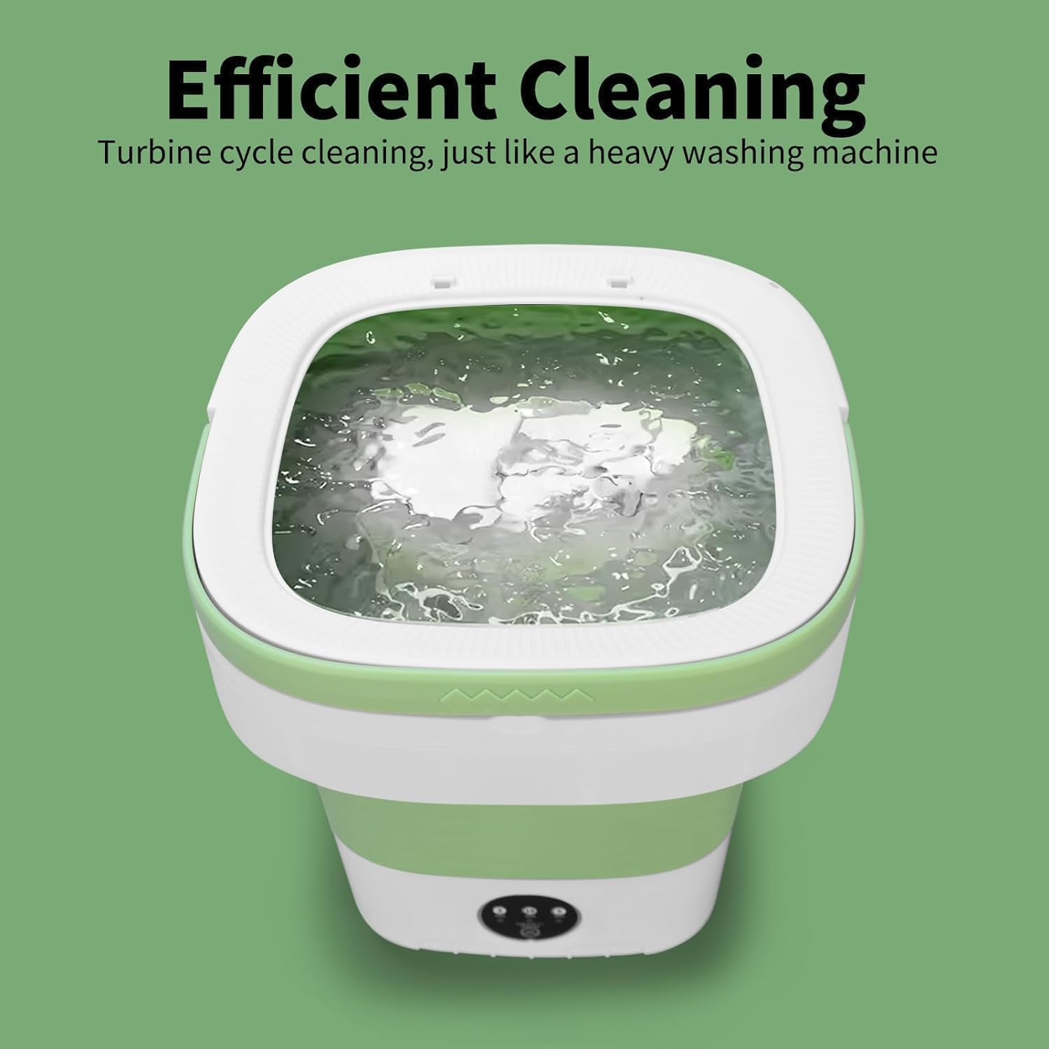 Portable Washing Machine, 16L Upgraded Mini Laundry Machine with Spin Basket, 3 Cleaning Modes Suitable for Small Clothes, Foldable Design Ideal for Home, Campain, Hotel and Apartment