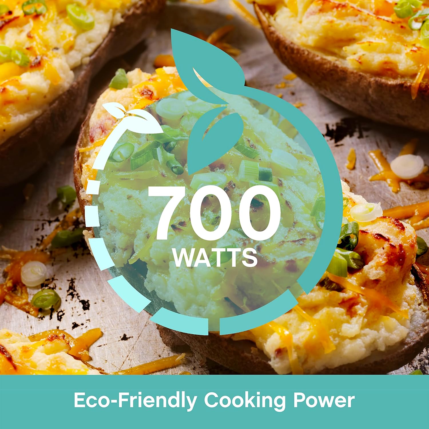 West Bend Microwave Oven 700-Watts Countertop Compact Footprint with 6 Pre Cooking Settings, Speed Defrost, Electronic Control Panel and Glass Turntable Perfect for Small Spaces, 0.7-Cu.Ft., Metallic