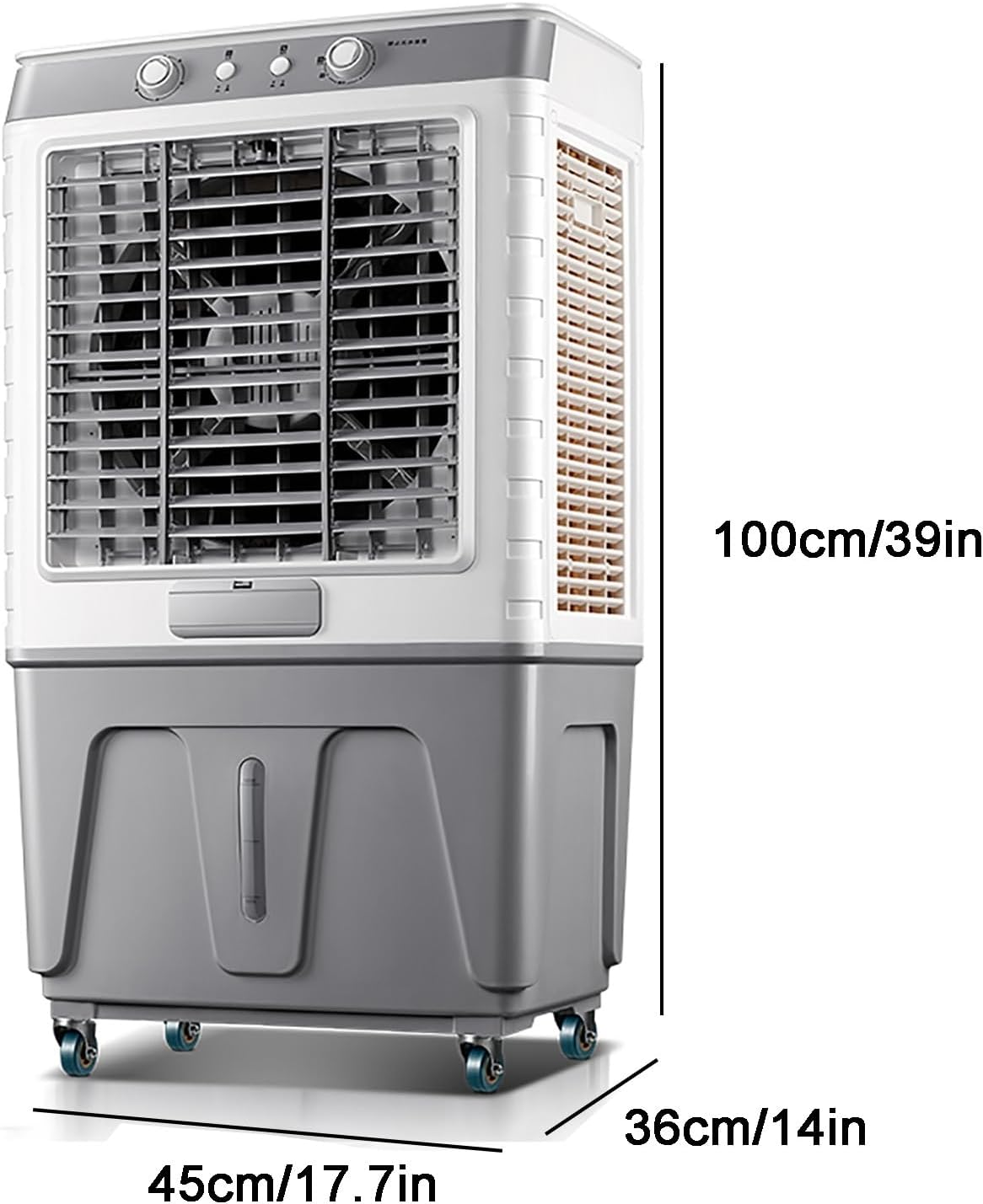 PINNKL Evaporative Cooler Air Conditioner 3 Speeds, Swamp Cooler for Cooling, 6 Ice Packs, Evaporative Air Cooler for Room Outdoor
