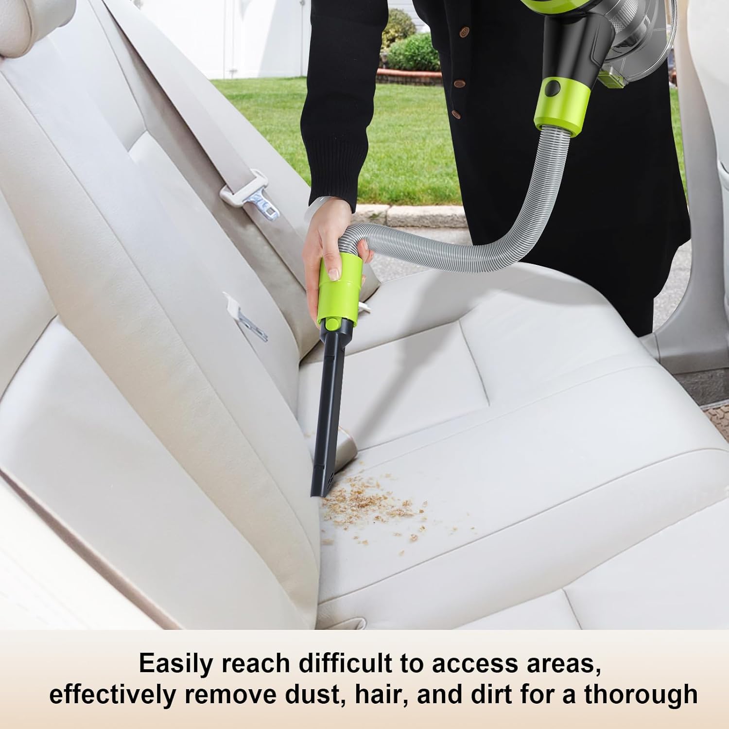 Intercleaner 23Ft Corded Vacuum Cleaner,2 Operation Mode Powerful Suction Stick,19''-30'' Adjustable Tube Handheld Vac for Hard Floors Carpets Pet Hair,Wall Mount Storage