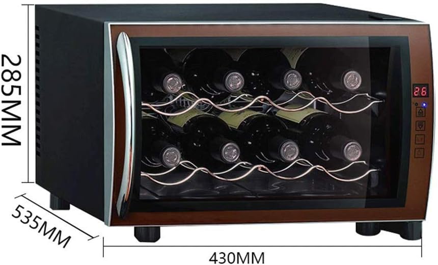 Thermoelectric Wine Cooler -8 Bottle Electric Countertop Wine Cooler Refrigerator Beverage Chiller Cellar Fridge Digital Touchscreen Display Panel