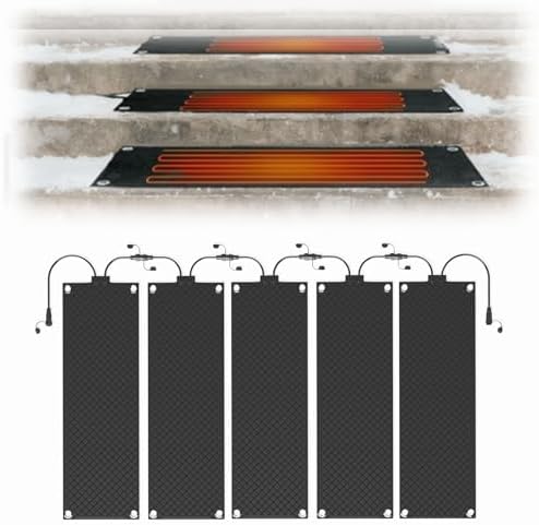 Heated Snow Melting Mats for Outdoor Sidewalks and Steps, 2-Piece Set, 10
