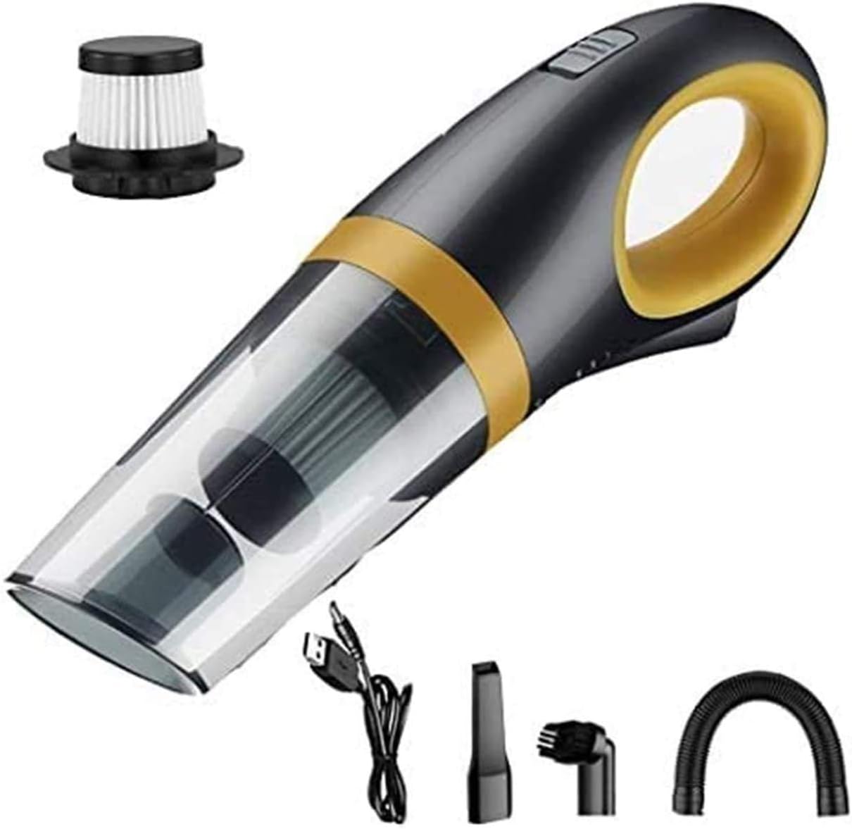 Handheld Vacuum Cordless 6KPa, Lightweight Hand Vacuum Cleaner, Handheld Vacuum Cordless for Home and Car Cleaning, Portable dustbuster Hand Vacuum for Pet Hair, Dust, Gravel Cleaning