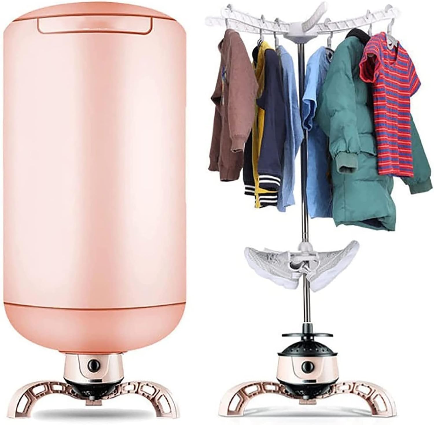 Portable Electric Clothes Dryer, 900W Heated Clothes Drying Rack with Timing, PTC Heating Travel Drying Machine Electric Warm Air Dryer Clothes, for Apartments Bathroom Dorm Home