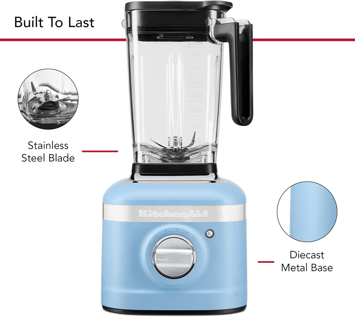 KitchenAid K400 Variable Speed Blender with Tamper - KSB4028 - Blue Velvet
